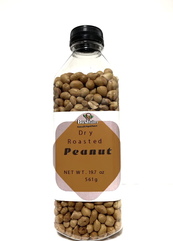 Bushfaller Premium African Unsalted Roasted Peanut. 100% Naturally Grown, 100 Bio. (19.7 Oz)